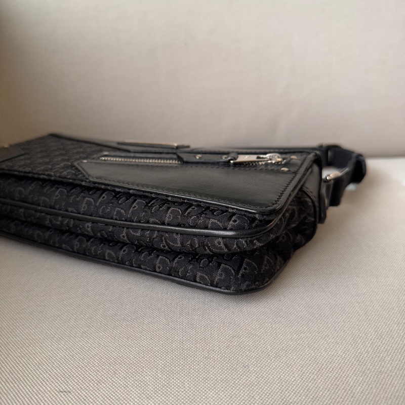 Dior punk 黑花單肩包-3