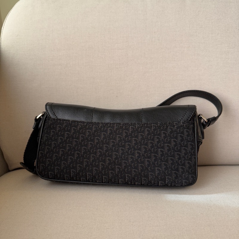 Dior punk 黑花單肩包-4