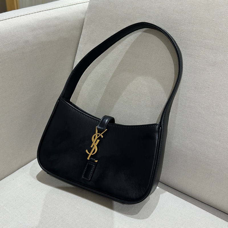 YSL Hobo mini 黑金滑面皮革 Rosé同款-1