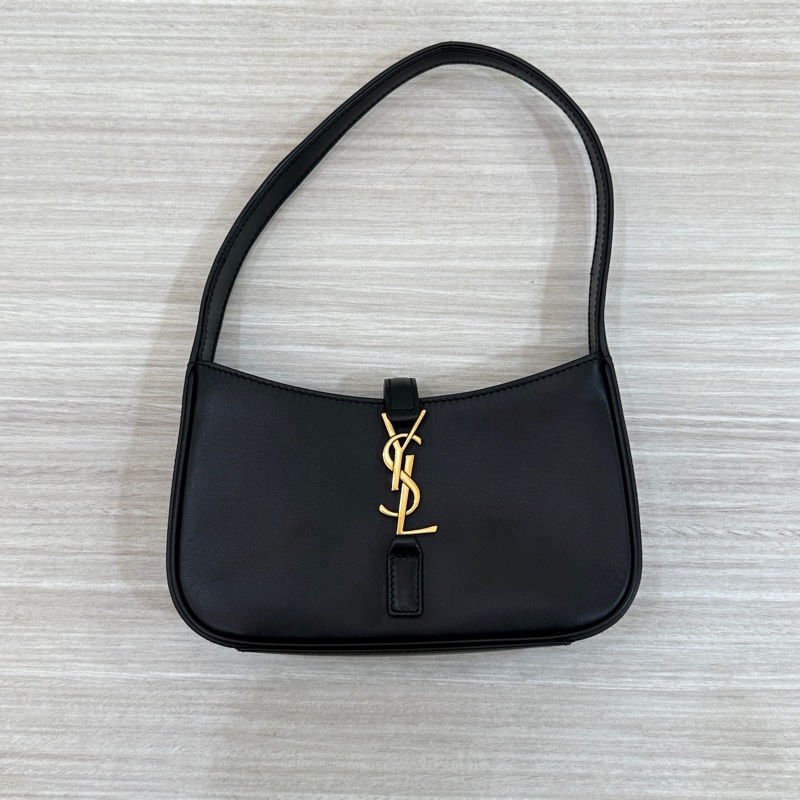 YSL Hobo mini 黑金滑面皮革 Rosé同款-5