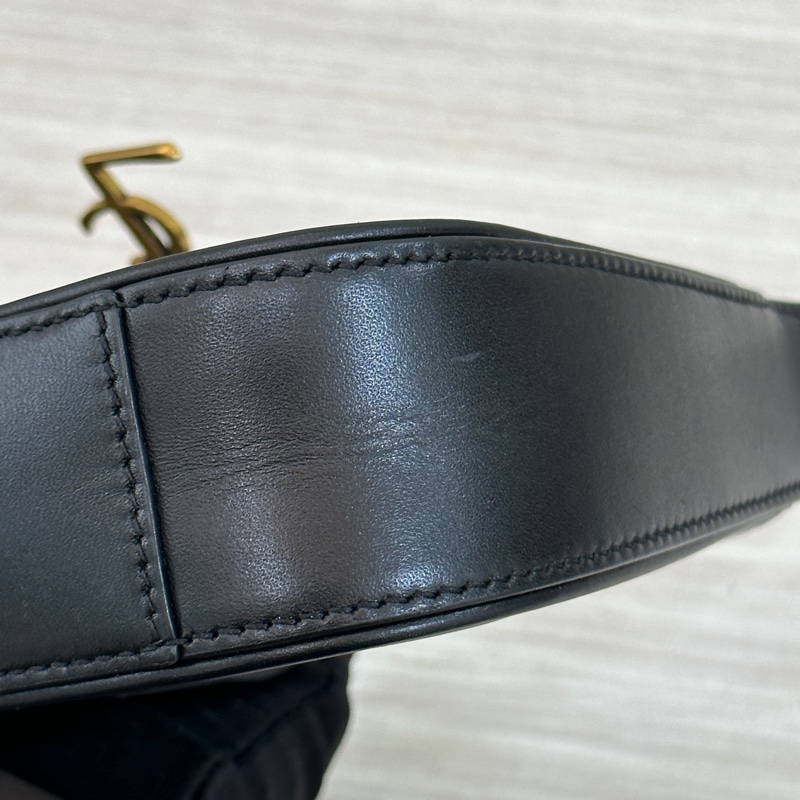 YSL Hobo mini 黑金滑面皮革 Rosé同款-9