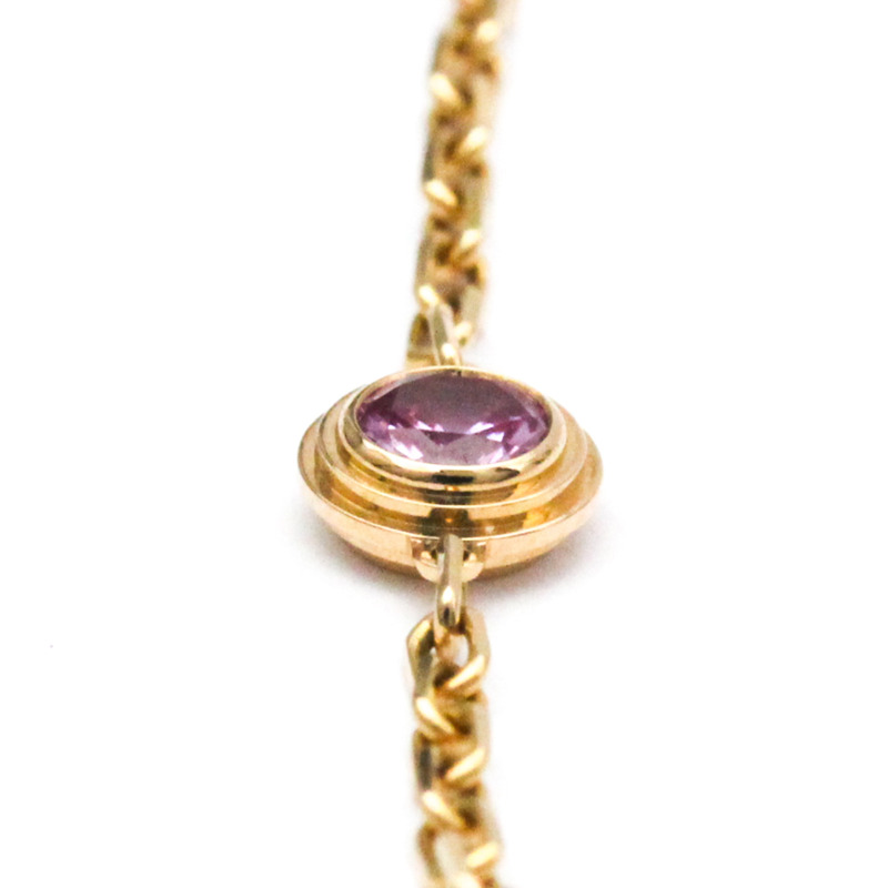 【日本直送】拋光 CARTIER Saphirs Legers 粉色藍寶石 18K 玫瑰金手鍊 BF562447-1