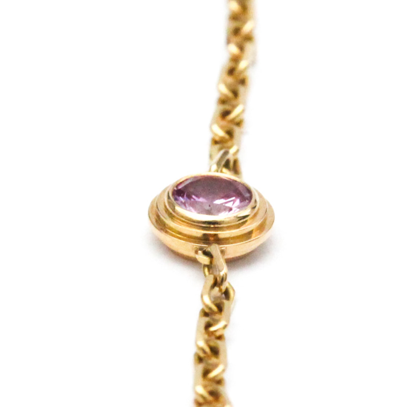 【日本直送】拋光 CARTIER Saphirs Legers 粉色藍寶石 18K 玫瑰金手鍊 BF562447-2
