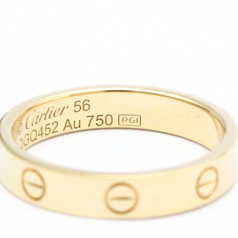 【日本直送】卡地亞 Love Mini Love 戒指 黃金 (18K) 時尚鑽石戒指 克拉/0.02 金-6
