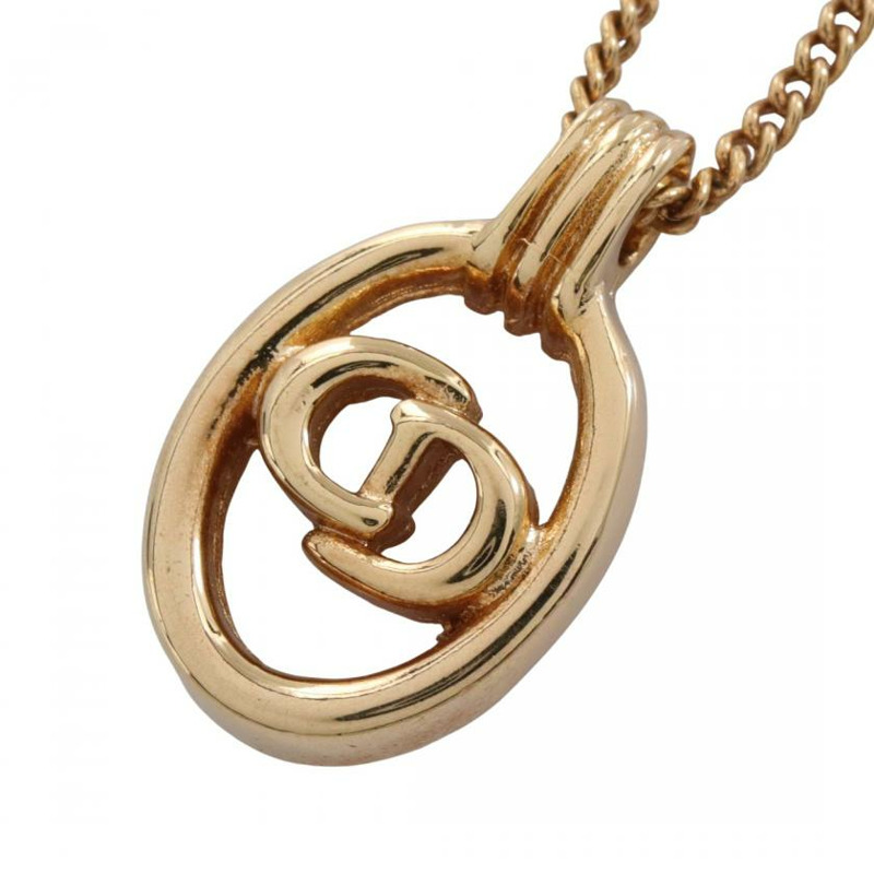 【日本直送】 中古Christian Dior[B]CDLogo 項鍊 鍍金 金色-0