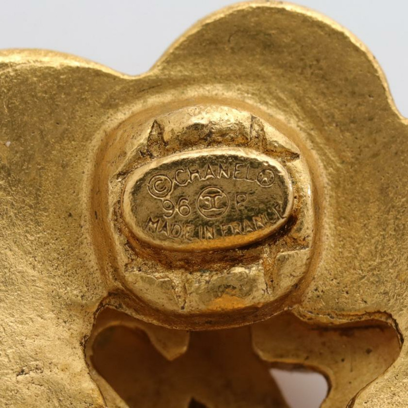 【日本直送】 中古CHANEL[AB]雙C標誌 耳環 鍍金 金色 96P-2