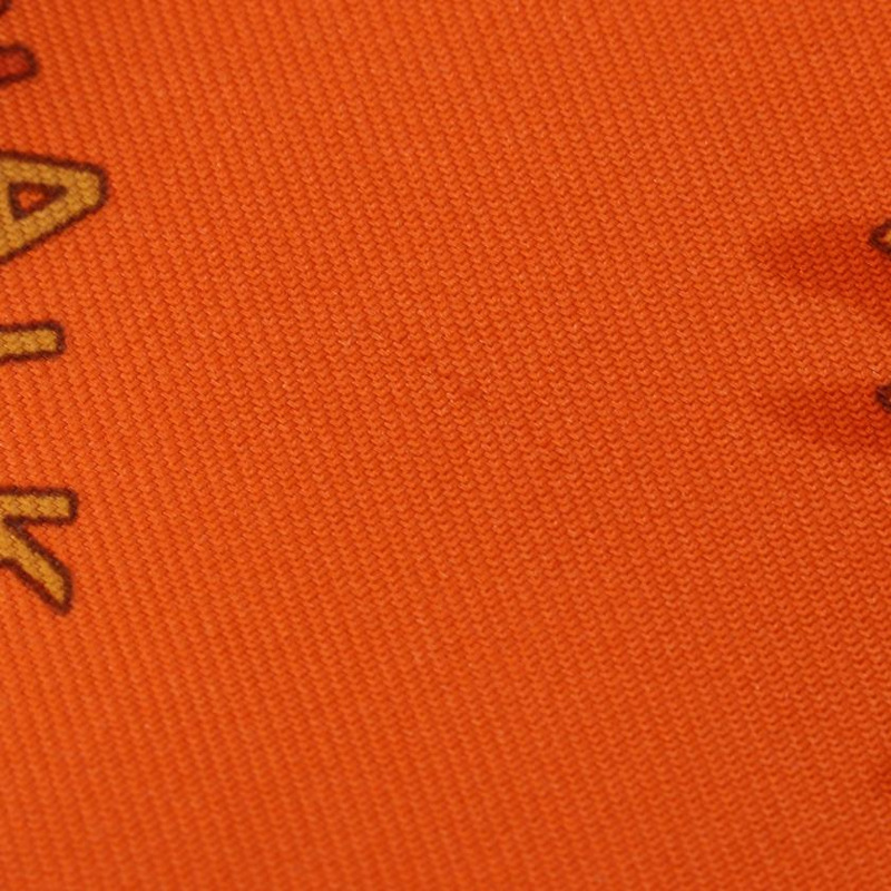 【日本直送】 中古HERMES[AB]方巾90 「A WALK IN THE PARK」 絲巾 絲 橙色 多彩色-3