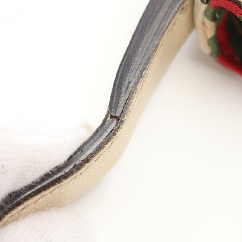 【日本直送】 中古GUCCI[B]interlockingG GG帆布 單肩包 真皮 米色 象牙白-4