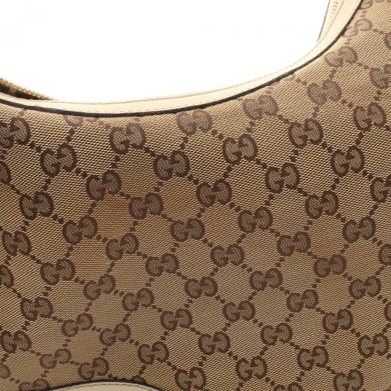 【日本直送】 中古GUCCI[B]interlockingG GG帆布 單肩包 真皮 米色 象牙白-7