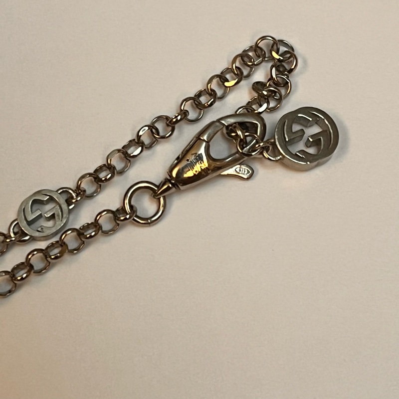 Gucci heart 經典雙G愛心雕花項鍊-9