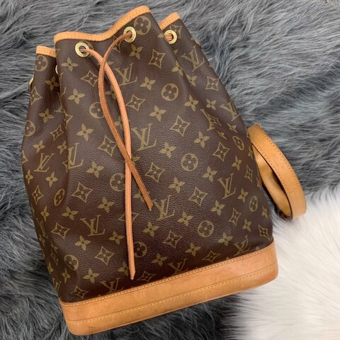 Louis Vuitton LV 老花字紋 大款水桶包/肩背包/斜背包