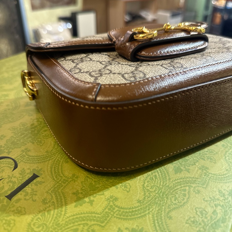 GUCCI馬銜扣1955迷你袋-10