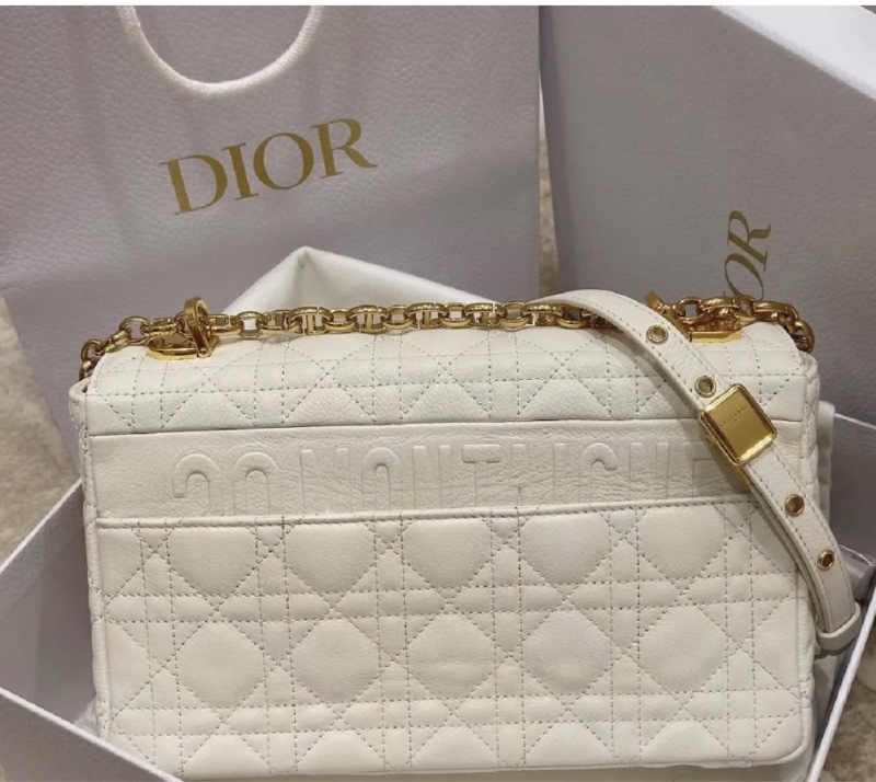 DIOR 迪奧 Caro 系列 牛皮 金扣中號 鏈條包 單肩包-1