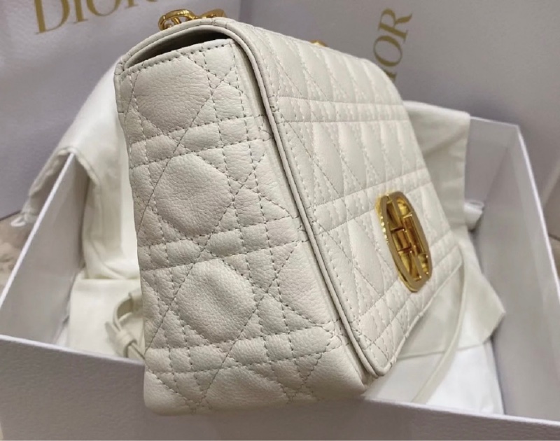 DIOR 迪奧 Caro 系列 牛皮 金扣中號 鏈條包 單肩包-2