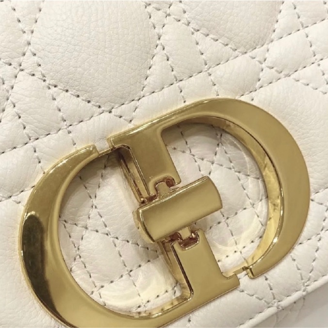DIOR 迪奧 Caro 系列 牛皮 金扣中號 鏈條包 單肩包-9