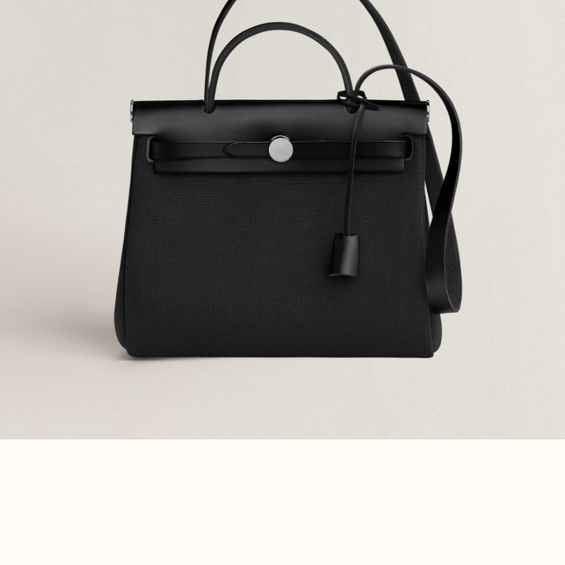 台灣官網全新愛馬仕 Herbag 31 全黑銀釦 Hermes-5