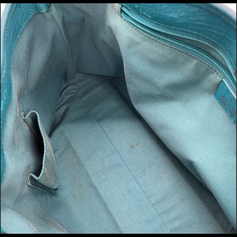 GUCCI  土耳其藍PVC防水托特包-11