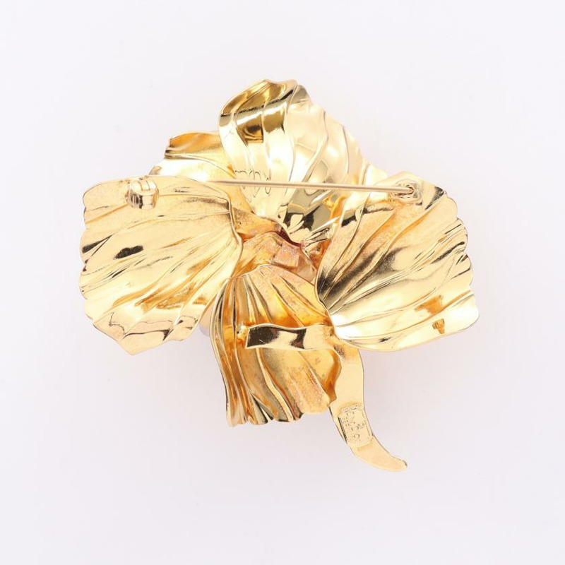 【日本直送】 中古Christian Dior[AB]玫瑰胸針 鍍金 金色-1