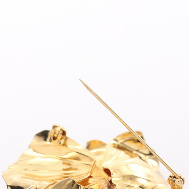 【日本直送】 中古Christian Dior[AB]玫瑰胸針 鍍金 金色-5