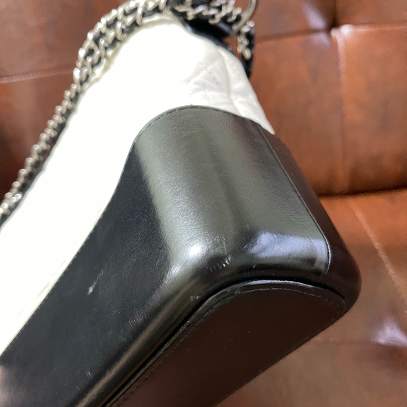 CHANEL 香奈兒 黑白熊貓色 流浪包-21