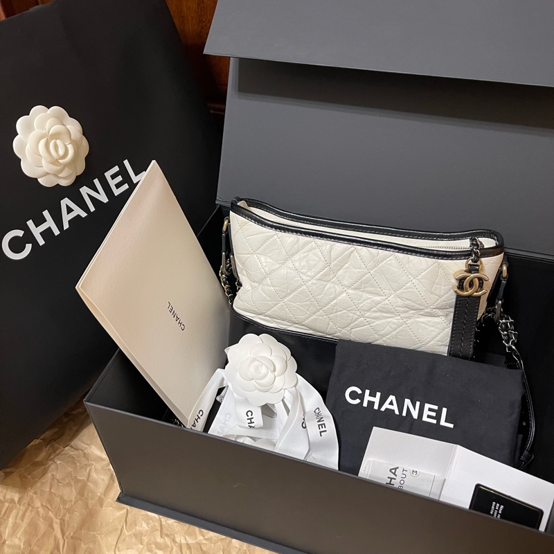 CHANEL 香奈兒 黑白熊貓色 流浪包-2