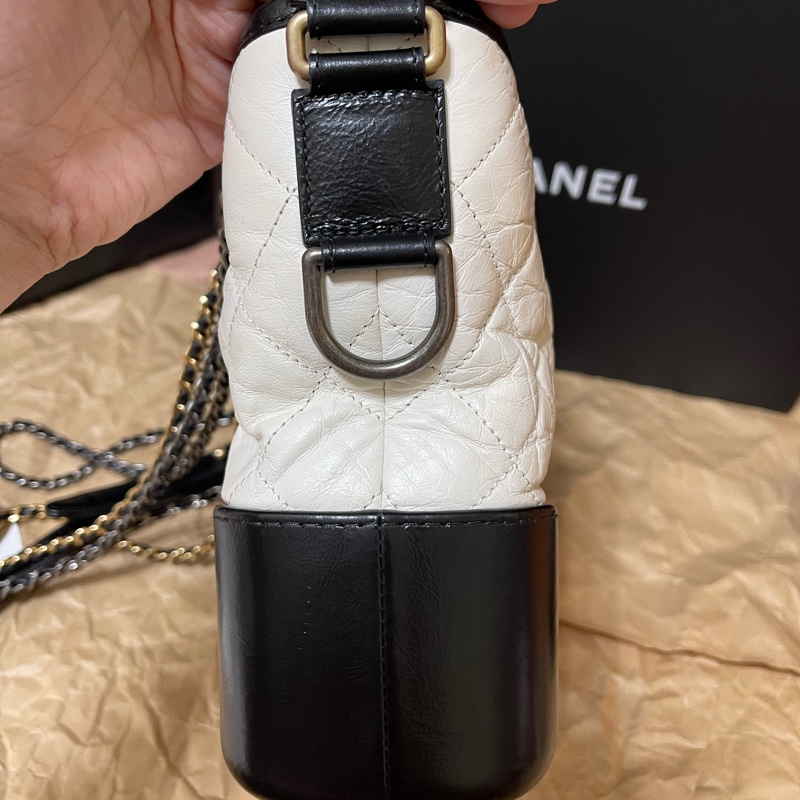 CHANEL 香奈兒 黑白熊貓色 流浪包-7