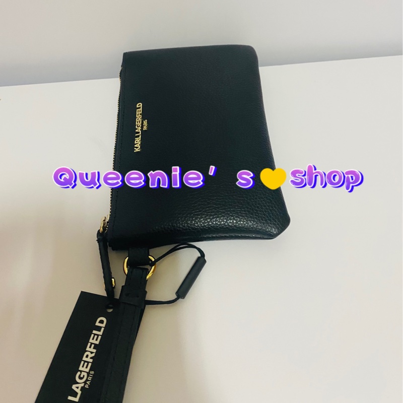 Karl Lagerfeld 卡爾老佛爺荔枝牛皮手拿包-2