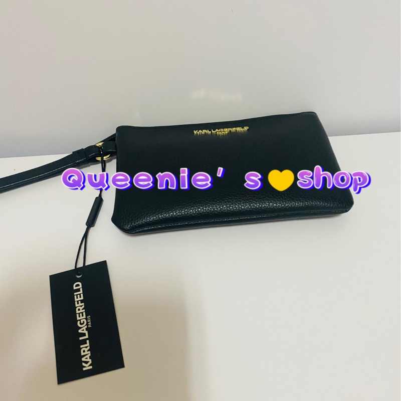 Karl Lagerfeld 卡爾老佛爺荔枝牛皮手拿包-3