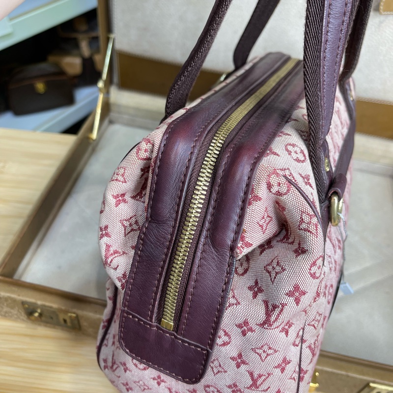 LOUIS VUITTON 老花丹寧粉色醫生包/手提包💗值得收藏-5