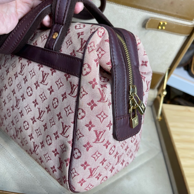 LOUIS VUITTON 老花丹寧粉色醫生包/手提包💗值得收藏-9