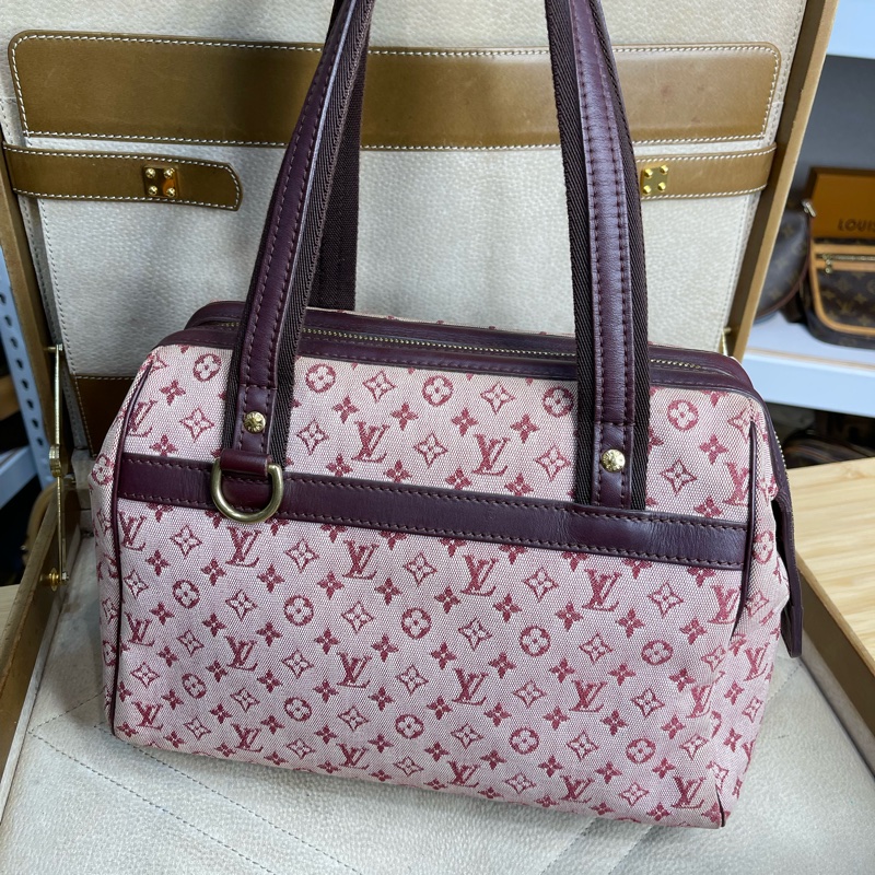 LOUIS VUITTON 老花丹寧粉色醫生包/手提包💗值得收藏-11