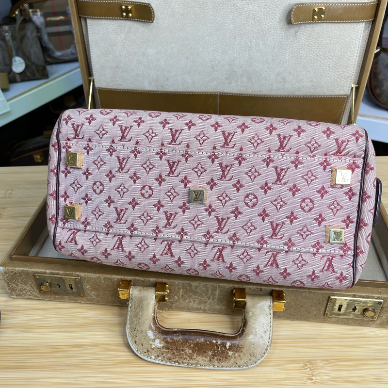 LOUIS VUITTON 老花丹寧粉色醫生包/手提包💗值得收藏-14
