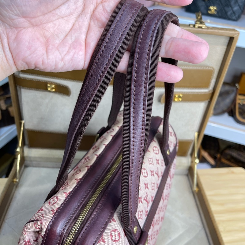 LOUIS VUITTON 老花丹寧粉色醫生包/手提包💗值得收藏-17