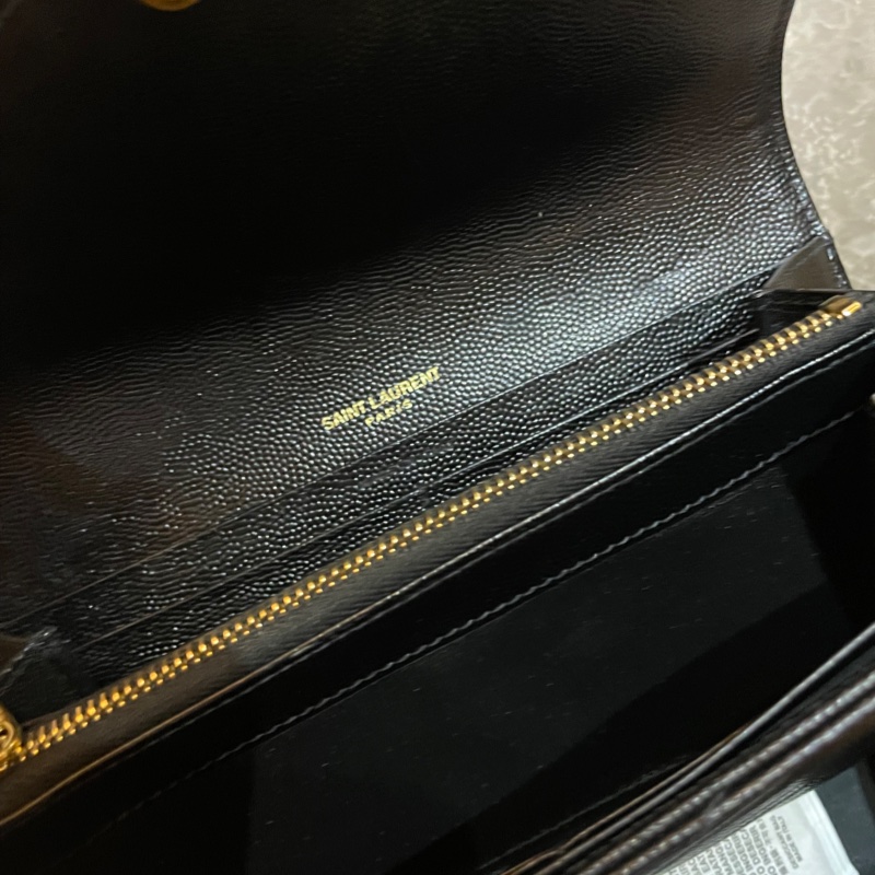 ▪️FUGUEI選物▪️YSL  黑金魚子醬下蓋信封長夾-6