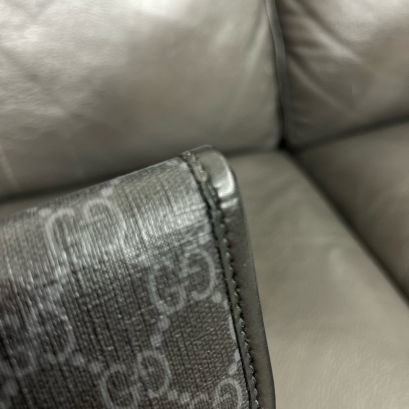 Gucci黑色帆布虎頭腰包-12