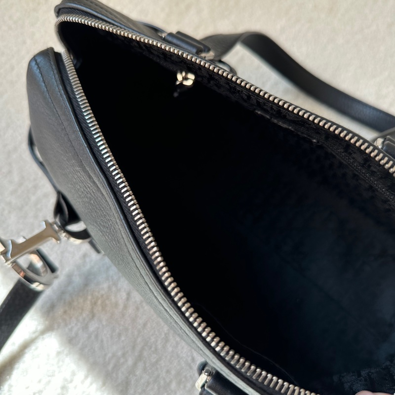 Dior D扣黑銀牛皮波士頓 黑銀 vintage-3