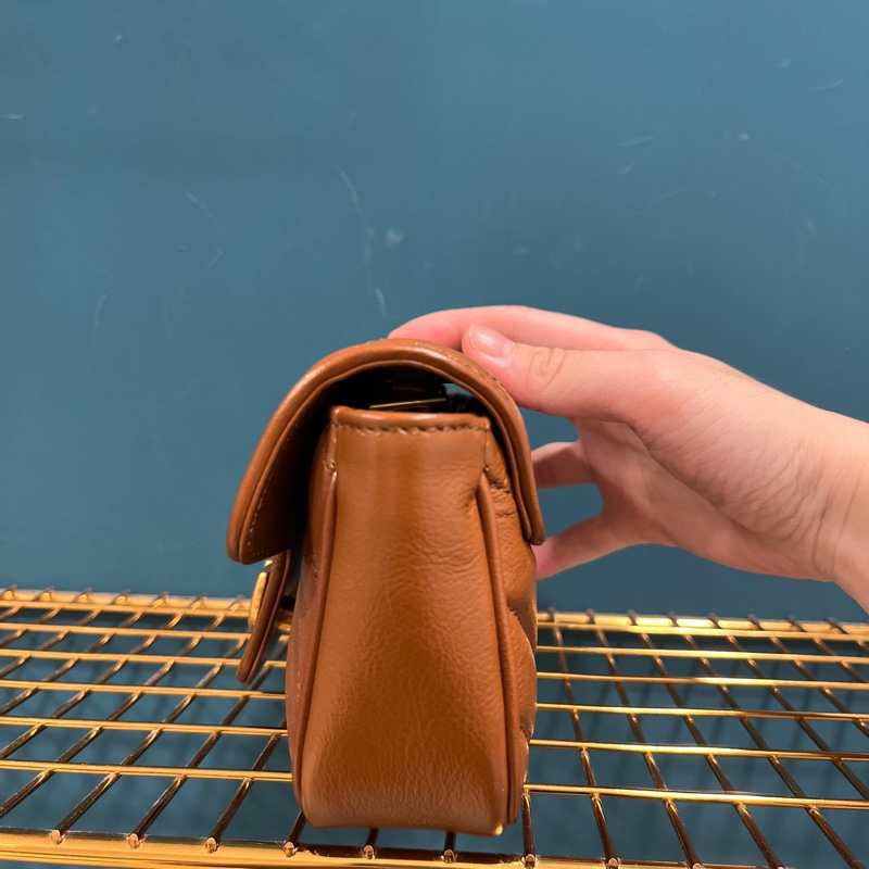 時髦度💯 全配 Gucci Marmont 焦糖色迷你包 台灣專櫃購入近全新 super mini 專櫃斷貨款-3