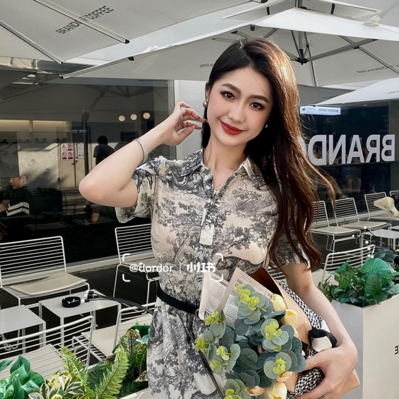 Dior動物圖騰兩件式洋裝-0