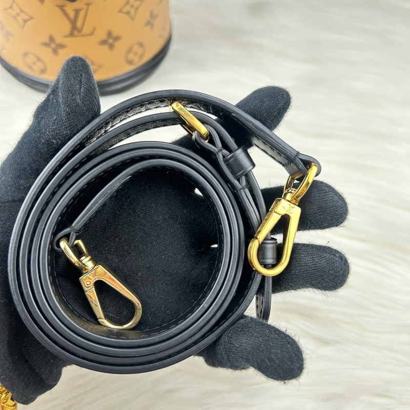 LV  M43986  Cannes 雙色老花手提斜背圓筒包/發財桶  ⭕️目前櫃上售價$92000元  超值優惠-22