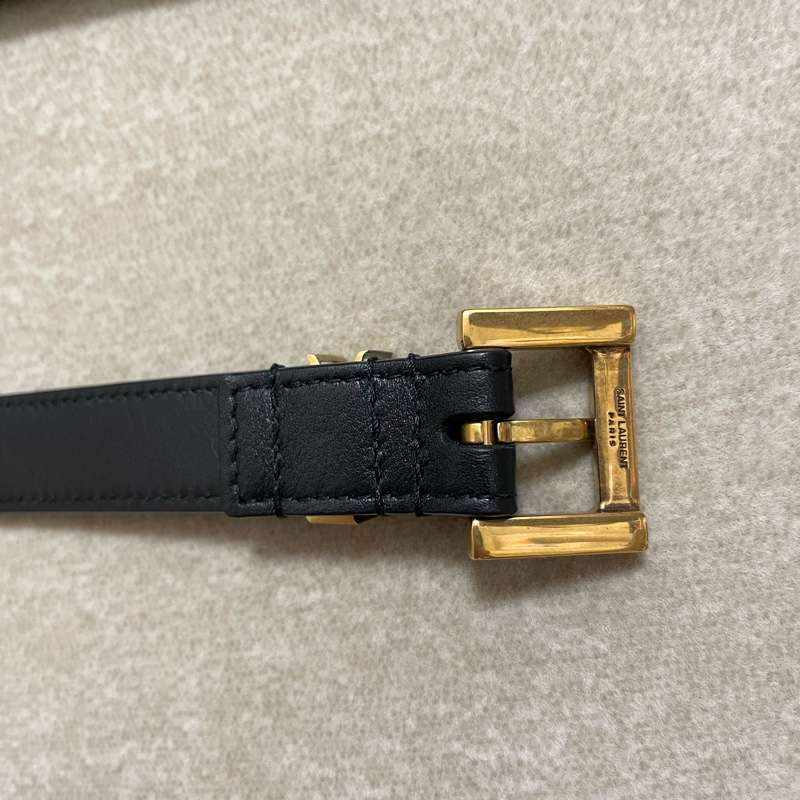 SAINT LAURENT皮革腰帶YSL皮帶 寬2公分 長75公分-7