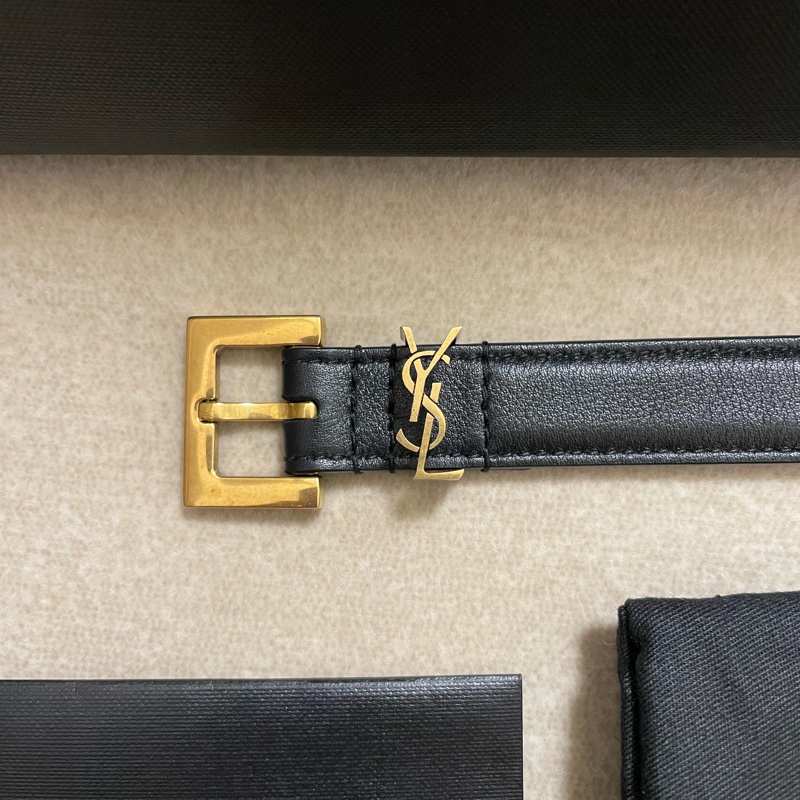 SAINT LAURENT皮革腰帶YSL皮帶 寬2公分 長75公分-13