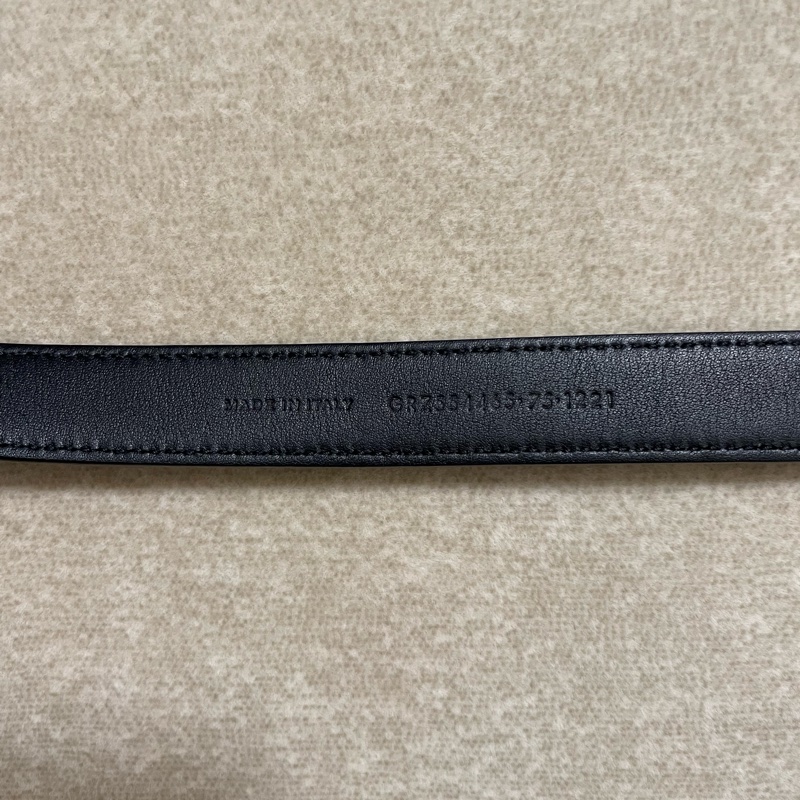 SAINT LAURENT皮革腰帶YSL皮帶 寬2公分 長75公分-8