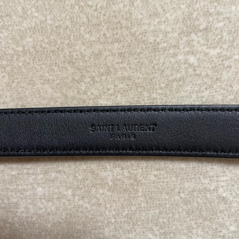 SAINT LAURENT皮革腰帶YSL皮帶 寬2公分 長75公分-9