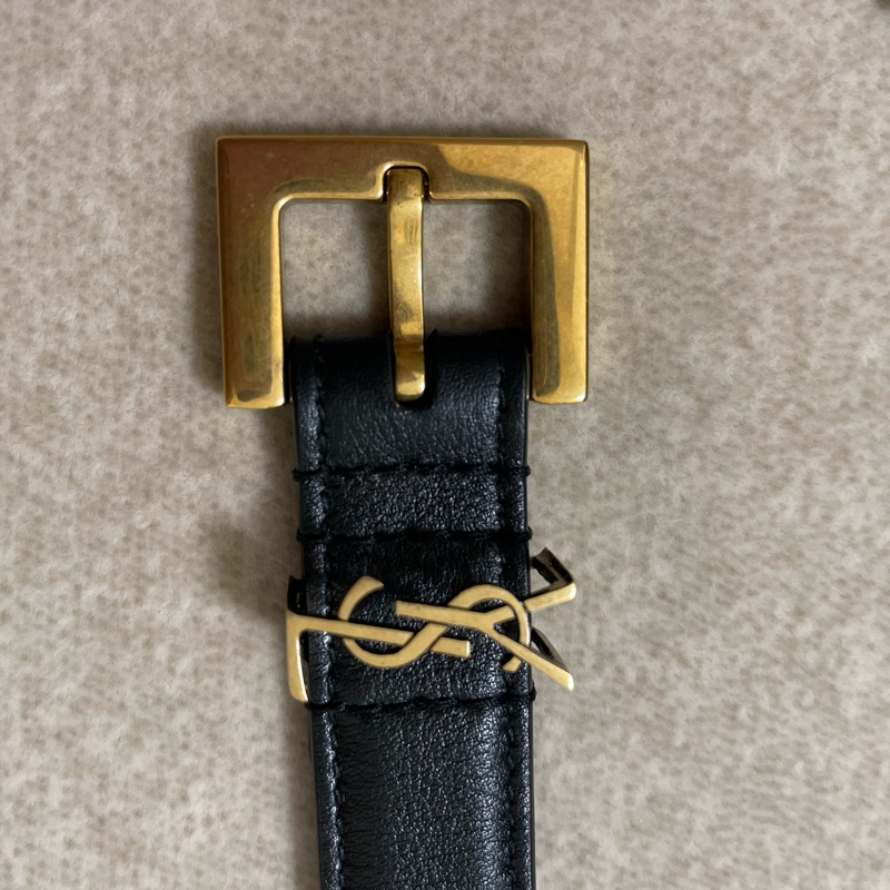 SAINT LAURENT皮革腰帶YSL皮帶 寬2公分 長75公分-15