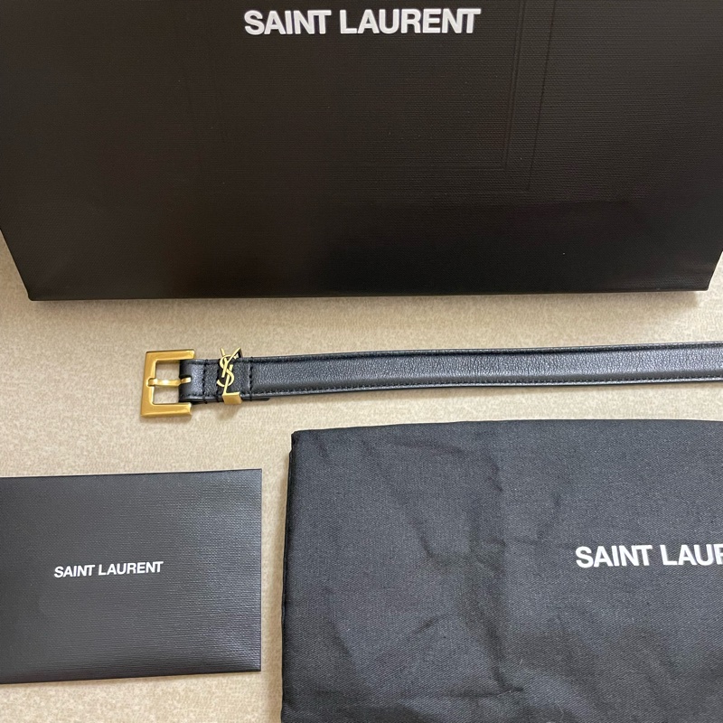 SAINT LAURENT皮革腰帶YSL皮帶 寬2公分 長75公分-19