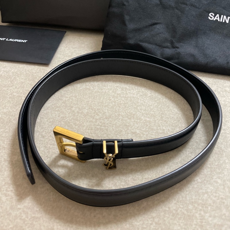 SAINT LAURENT皮革腰帶YSL皮帶 寬2公分 長75公分-20