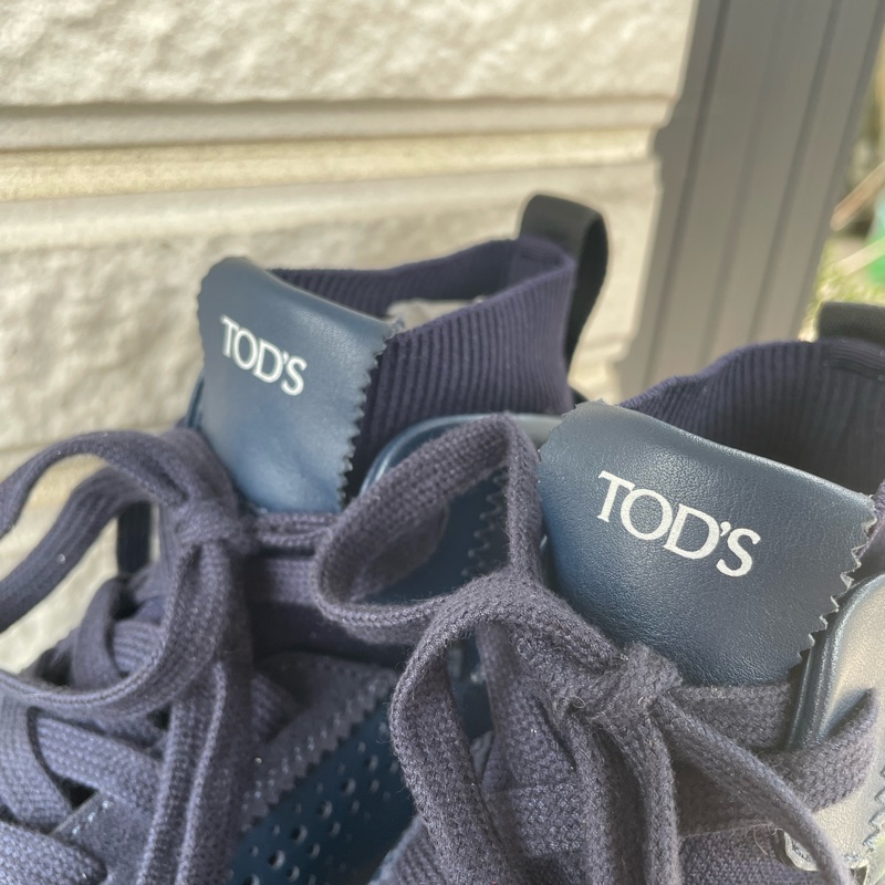 tod’s 皮革拼接襪套運動高筒休閒靴/鞋-1