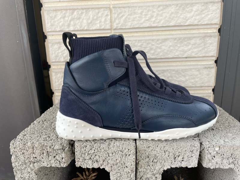 tod’s 皮革拼接襪套運動高筒休閒靴/鞋-3