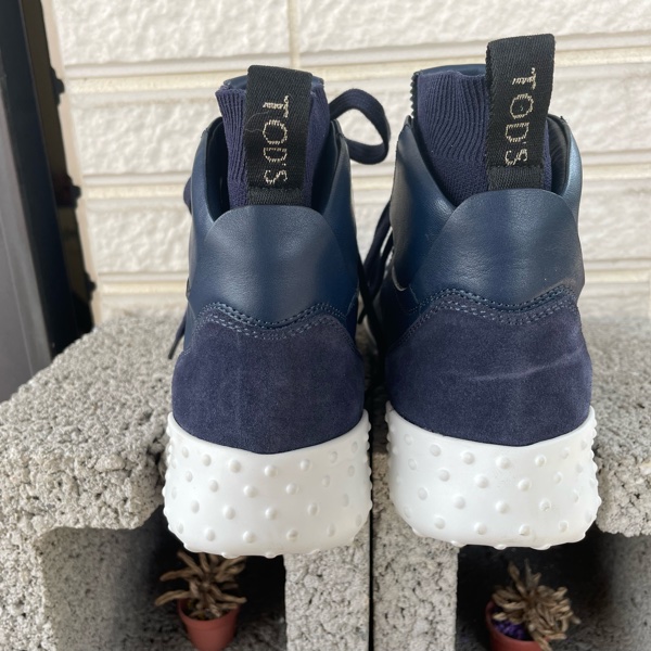 tod’s 皮革拼接襪套運動高筒休閒靴/鞋-7