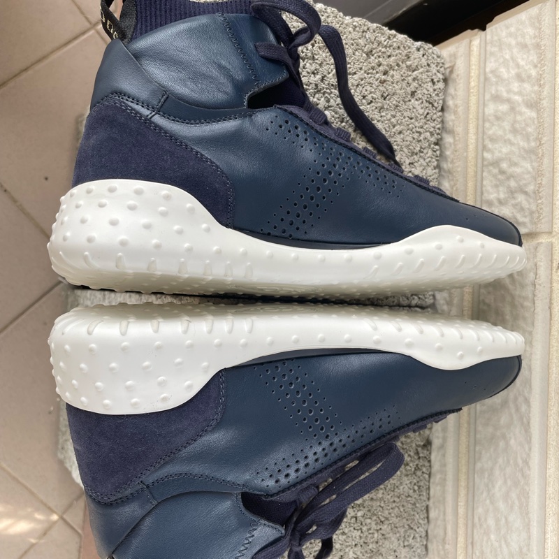 tod’s 皮革拼接襪套運動高筒休閒靴/鞋-12